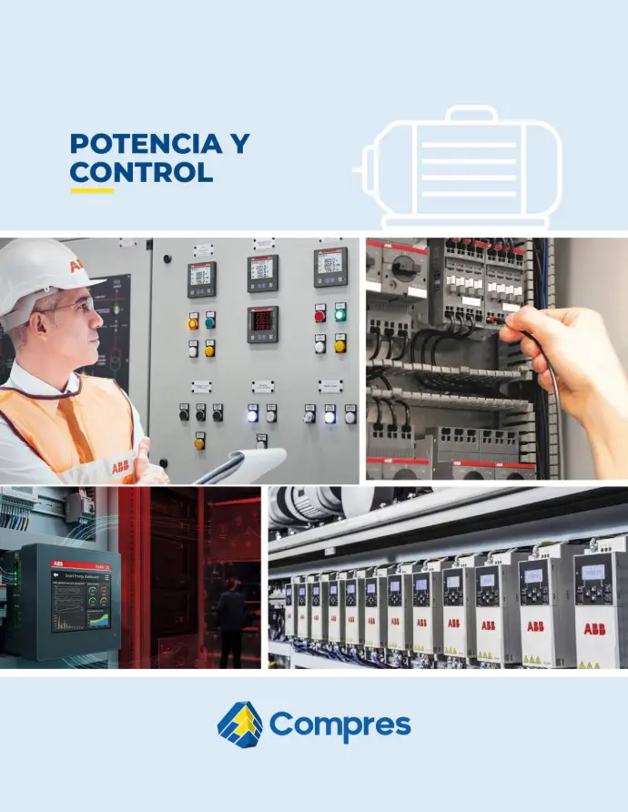 Potencia y control, variadores, motores de ABB